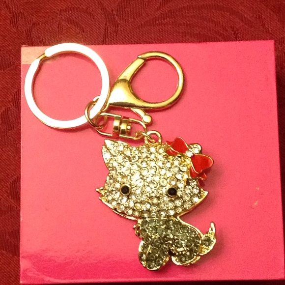 🔥 SOLD 🔥ello Charming Kitty Bag Charm,Key Chain - Picture 2 of 3